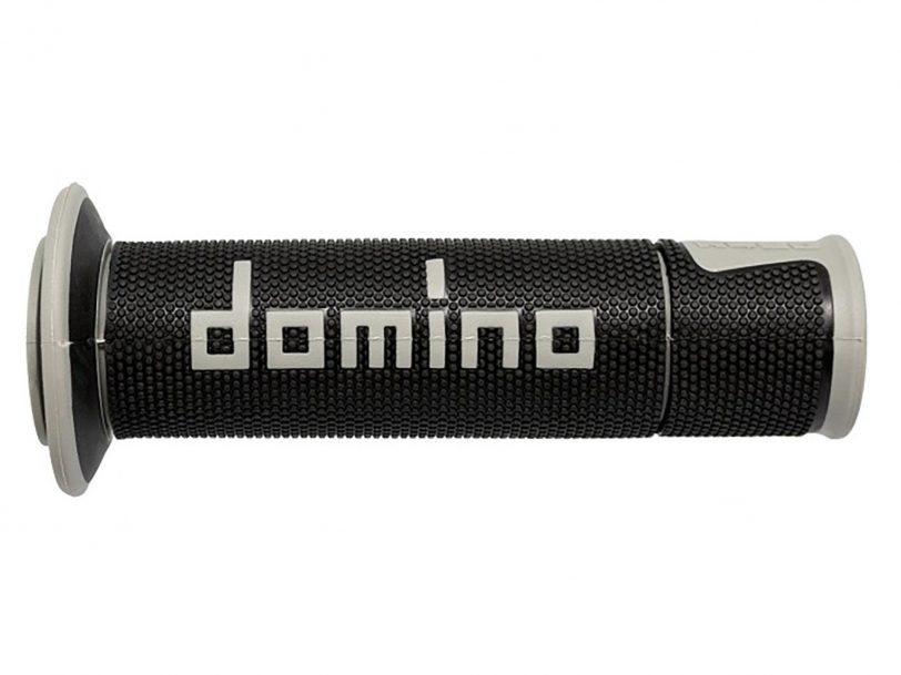 manopole domino nere/grigie in gomma termoplastica bicomponente con finitura multiconica a45041c5240b7-0 diametro 22 mm - immagine 2