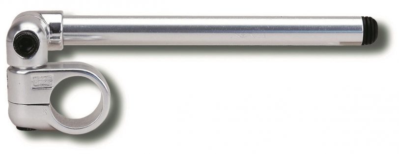 semimanubri regolabili domino argento anodizzato in alluminio scomponibili in tre pezzi con morsetto e snodi 0144.41.54.06 diametro 54 mm - immagine 2