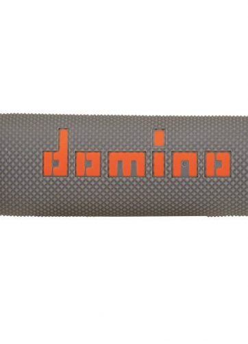 domino manopole bicolore grigio / arancio per moto off road enduro / cross in materiale bicomponente lunghezza: 118 mm accessori: 97.5595.04-00