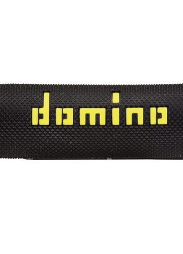domino manopole bicolore nero / gialle per moto off road enduro / cross in materiale bicomponente lunghezza: 118 mm accessori: 97.5595.04-00