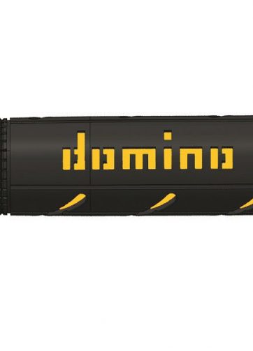 domino coppia manopole modello xm2 super soft in gomma per moto stradali / racing colore nero / giallo lunghezza: 120 mm e 125 mm accessori: 97.5595.04-00