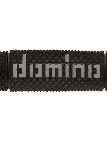 domino coppia manopole in gomma bicolore nero / grigio dsh (domino soft hand) per moto off road cross / enduro  lunghezza: 120 mm accessori: 97.5595.04-00