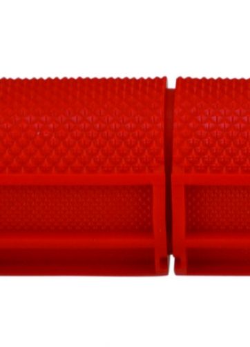 manopole domino rosse in gomma termoplastica per montaggio su manubrio per atv 0900.82.42.06-0 diametro 22 mm
