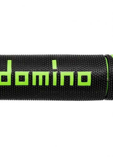 manopole domino nere/verdi in gomma termoplastica bicomponente con finitura multiconica a45041c4440b7-0 diametro 22 mm