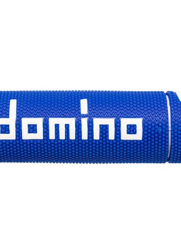 manopole domino blu/bianche in gomma termoplastica bicomponente con finitura multiconica a45041c4648b7-0 diametro 22 mm
