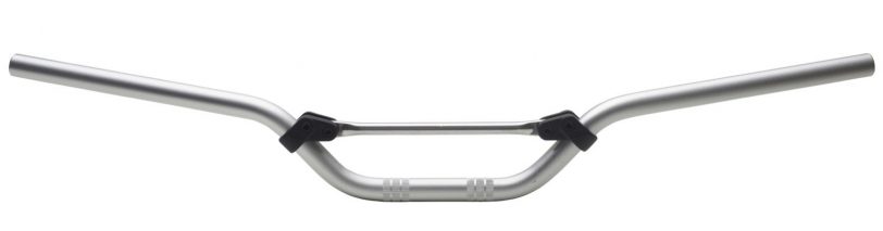 manubrio domino argento anodizzato in alluminio autotemprante 2040.32.14.04 diametro 22 mm
