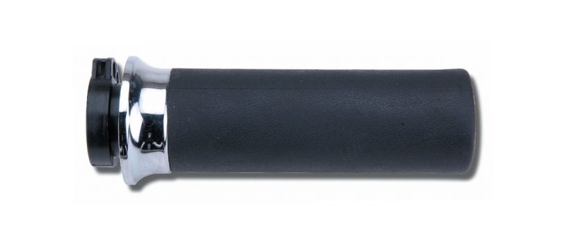 tubo gas domino nero con manopola sovrastampata sinistra in gomma termoplastica custom 4240.90 lunghezza 136,5 mm