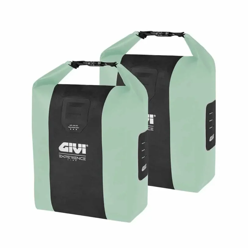Coppia di Borse laterali impermeabili per bicicletta o ebike 14 lt JUNTER prodotte da GIVI vendute a coppia accessori per bici - immagine 5