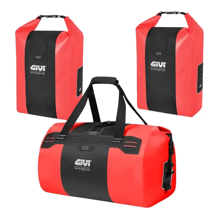 Borsa cargo impermeabile 40 lt e borse laterali impermeabili per bicicletta o ebike 20 lt accessori GIVI linea Experience Pack 80 L VARI COLORI - immagine 8