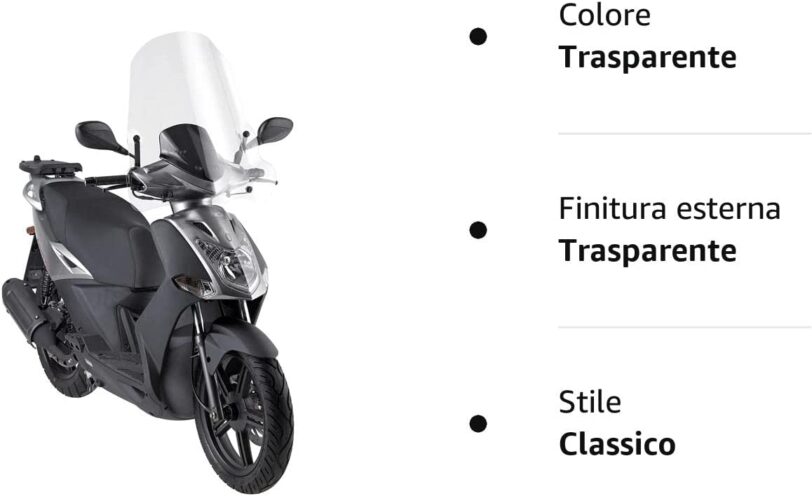Parabrezza Kappa + Kit fissaggio per Kymco Agility 50 - 125 cod. 440AK + A440AK - immagine 2