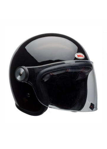 Casco jet bell riot nero lucido