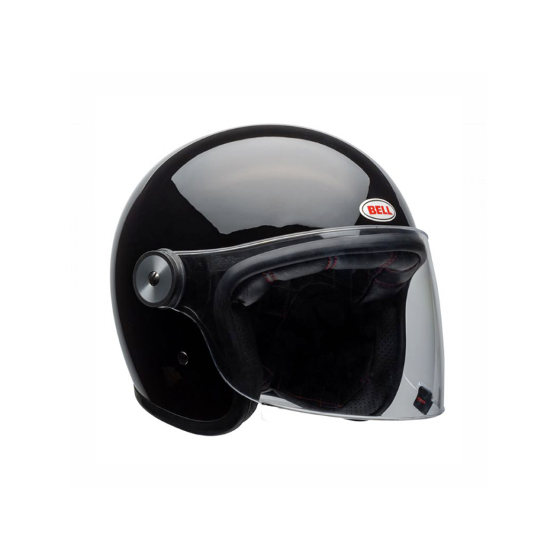 Casco jet bell riot nero lucido