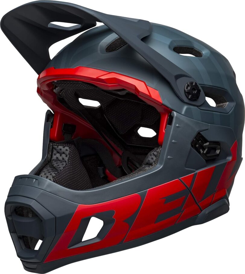 Casco bici enduro BELL SUPER DH PRIME MATT BLUE TG. L - immagine 6