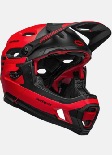 Casco bici mtb BELL SUPER DH MATT BLACK/RED TG. L