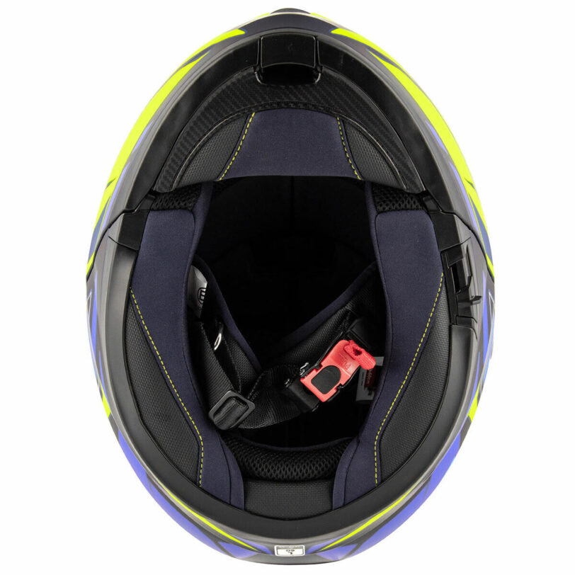 Casco Moto Modulare Kappa Flipup Blu Giallo Kv32F - immagine 3