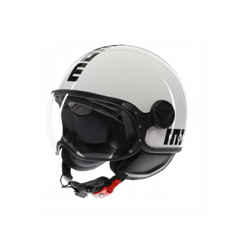 MOMO CASCO JET FGTR CLS WHITE GLOSSY/BLACK tg. XS