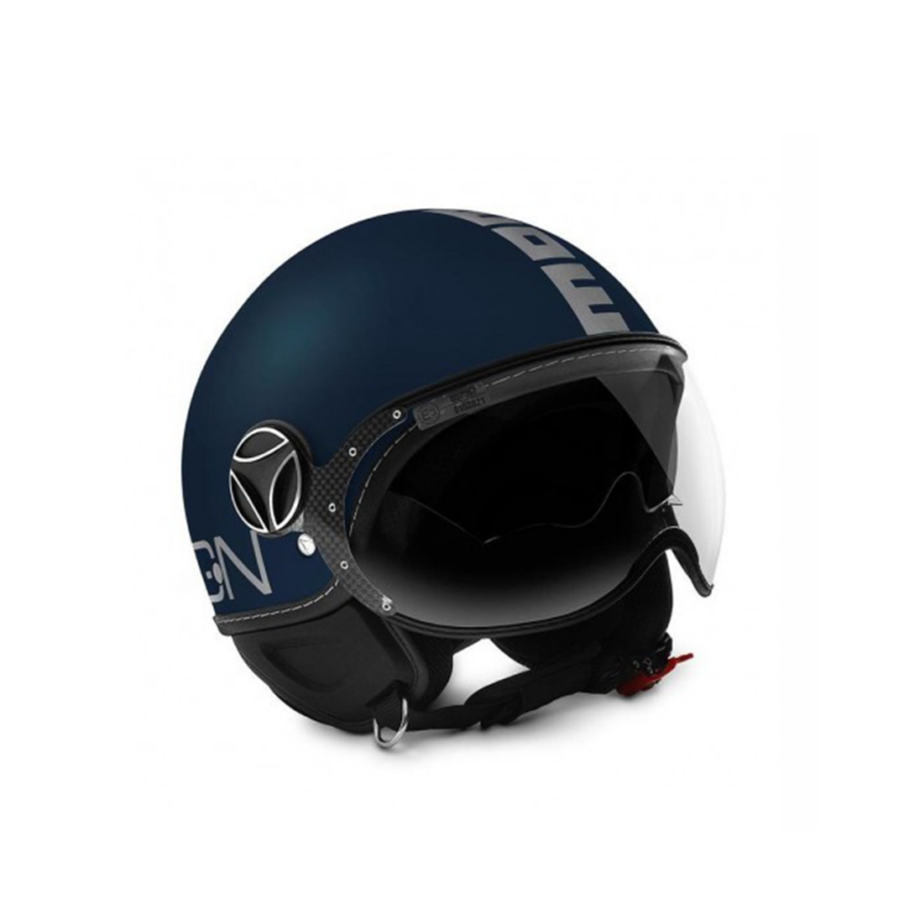 MOMO CASCO JET FGTR EVO BLUE MAT/SILVER tg. XS