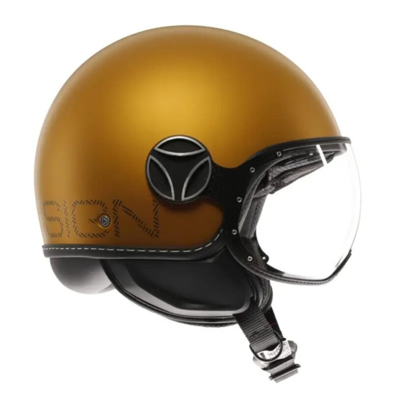 MOMO CASCO FIGHTER FGTR EVO OCRA OPACO / GRIGIO TG. S - immagine 5