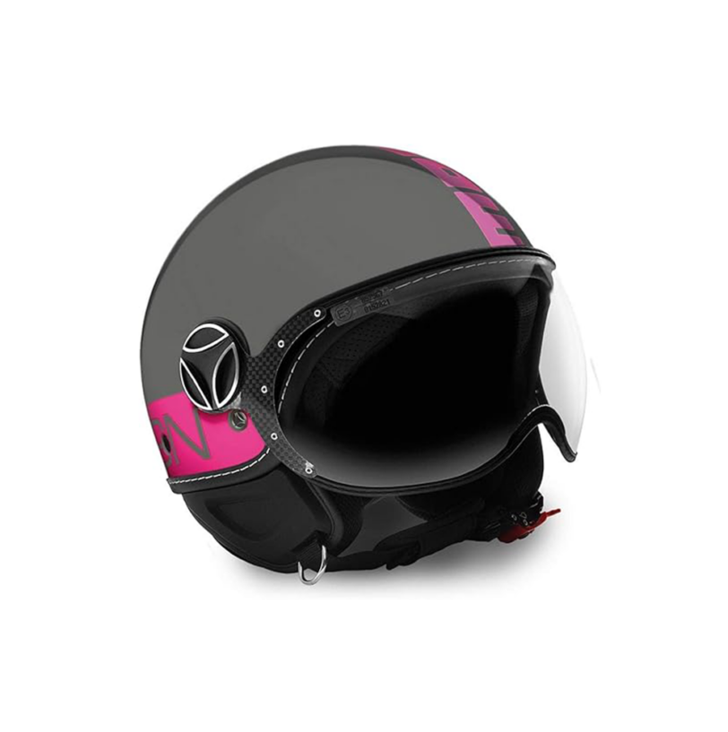MOMO CASCO FGTR CLASSIC GRIGIO / FUCHSIA TG. M