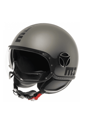 MOMO CASCO FIGHTER FGTR EVO MATT TITANIUM/FROST BLACK TG. S
